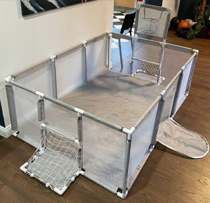 Дитячий Манеж Memfis СУХИЙ БАСЕЙН 167х113х62 см сірий 0724, фото 1