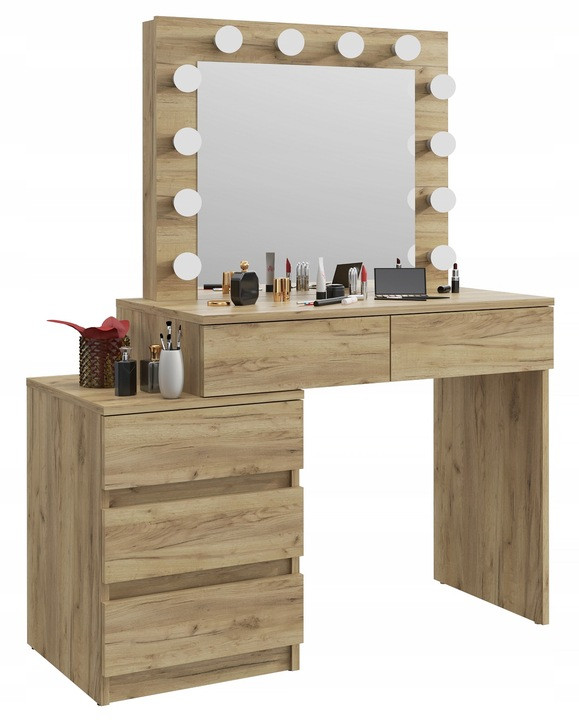 Туалетний столик з дзеркалом Adele 12Led Oak Craft