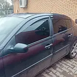 Вітровики, дефлектори вікон Renault Megane II сед 2003-2008 (скотч)  Sunplex, фото 2