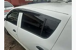 Вітровики, дефлектори вікон Renault Sandero I/II 2008-2020 (скотч) Sunplex