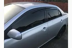 Вітровики, дефлектори вікон Toyota Corolla X (E140, E150) сед 2007-2012 (скотч) Sunplex