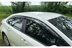 Вітровики, дефлектори вікон Toyota Corolla XII сед 2018-> (скотч) Sunplex