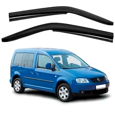 Вітровики, дефлектори вікон Volkswagen Caddy III 2004-2015 (скотч) Sunplex