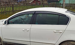 Вітровики, дефлектори вікон Volkswagen Passat B6/B7 сед 2005-2014 (скотч) Sunplex