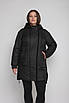 Куртка зимова великий розмір жіноча  48,54,54,56,62-68 чорний, фото 2