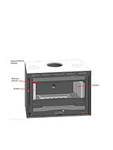 Камінна топка Nordica Inserto 70 Ventilato H49, фото 6