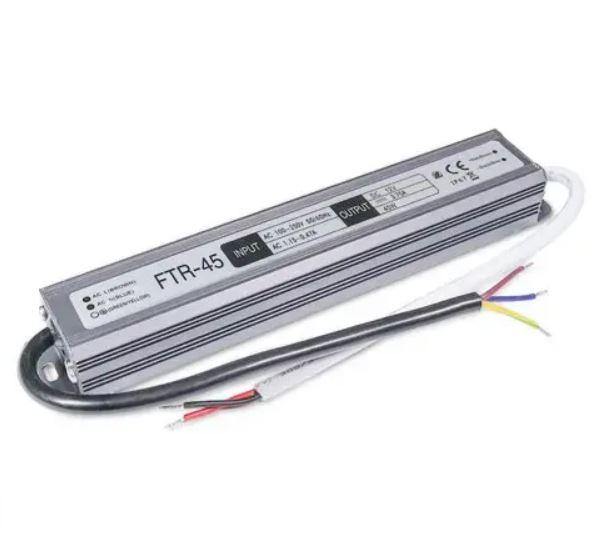 Блок живлення для світлодіодних стрічок герметичний OEM FTR-45-12 DC12 45 W 3,75А