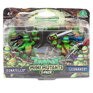 Набір міні-фігурок Донателло та Леонардо - Donatello and Leonardo, 4Kids, Playmates