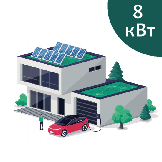 Гібридна сонячна електростанція на 8 кВт, фото 1