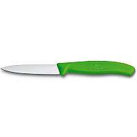 Ніж з прямим лезом 8.5см Victorinox (неіржавна сталь, серейторне лезо, універсальний, зелений)