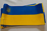 Прапорець України з малим гербом, 13,5х25 см, штучний шовк, односторонній, фото 4