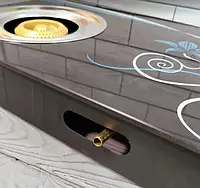 Газова настільна плита 2 конфорки портативна туристична плита з електропідпалом і газ-контролем BUV