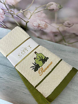 Набір махрових кухонних рушників в подарунковій упаковці 2 шт 40/60 см натуральні бавовняні якісні Туреччина