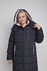 Парку зимову жіночу великих розмірів 48,52,58,64,66 синій, фото 2