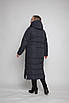 Парку зимову жіночу великих розмірів 48,52,58,64,66 синій, фото 4