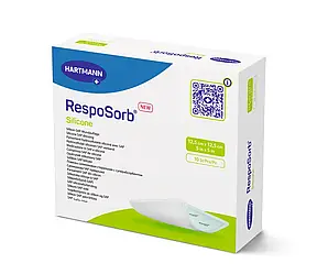 Пов'язка з суперабсорбуючим полімером, силіконова RespoSorb® Silicone 12.5см х 12,5см 1шт