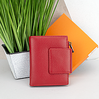 Жіночий шкіряний гаманець маленький Senior A899-9 червоний на магніті