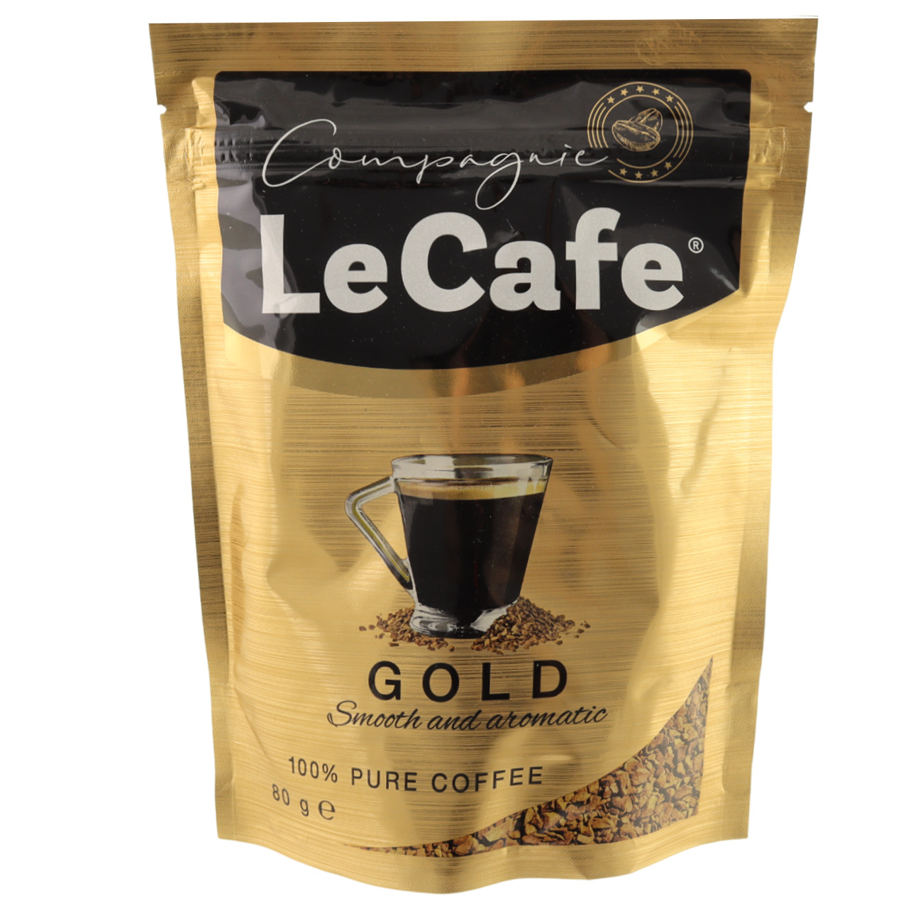 Кава розчинна в пакеті гранульована LE Cafe GOLD, 80 г, Польща, дой-пай сублімований