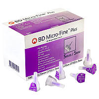 Голки інсулінові для шприц-ручок "МікроФайн Плюс / Micro-Fine Plus" 5 мм, 100 шт.