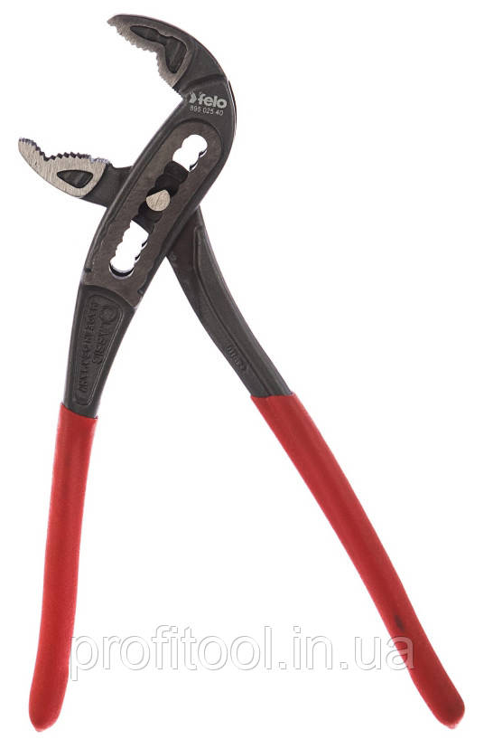 Переставні кліщі FELO 240 мм, захват 0-50 мм, ширина губок 8 мм, губки загартовані, CrV сталь, ковані (89502540), фото 1