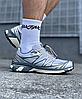 Чоловічі кросівки Salomon XT-6 grey взуття Саломон сірі текстильні весна осінь, фото 11