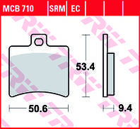 Тормозные колодки TRW / LUCAS MCB710SRM