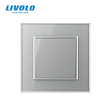 Одноклавішний прохідний вимикач Livolo Сірий, фото 2