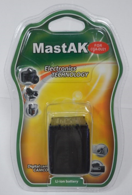 Акумулятор до відеокамери тм"MastAK" Panasonic CGA-DU21H 7,4 V 2,1 Ah 6,5 H Li-ion, фото 1