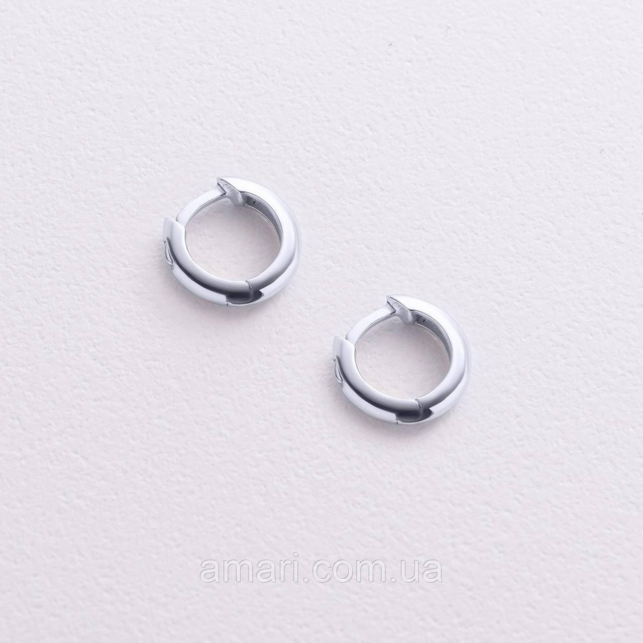Сережки — кільця "Maya" в білому золоті с09186, фото 1