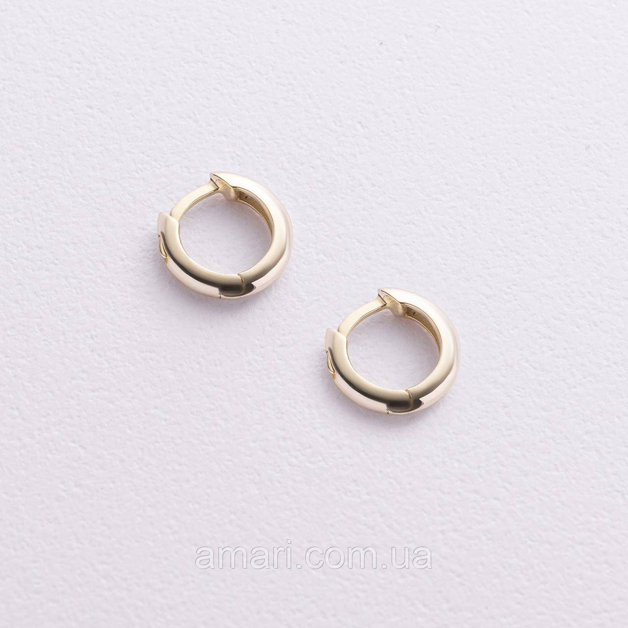 Сережки — кільця "Maya" в жовтому золоті с09187, фото 1