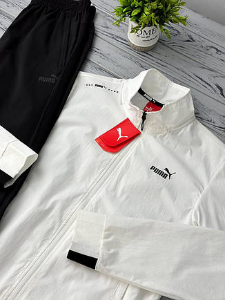 Чоловічий спортивний костюм Puma білий тонкий спорт костюм Пума, фото 3