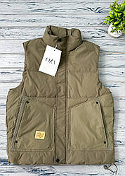 Чоловічий пуховий жилет бежевий люкс якість