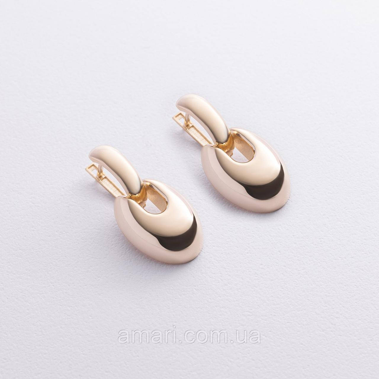 Сережки "Melaine" в жовтому золоті с09150, фото 1