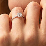 Помоловічне золоте кільце з діамантами 
241831121, фото 2