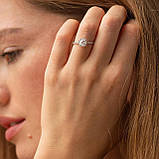 Помоловічне золоте кільце з діамантами 
241831121, фото 4