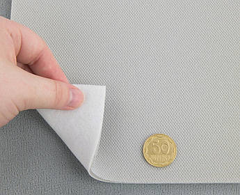 Автотканина стельова 1544sky оригінальна на поролоні та повсті, колір світло-сірий, товщ. 3мм, шир. 177см