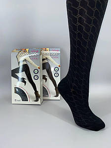 Теплі колготки 350 3 "Косичка" Чорний