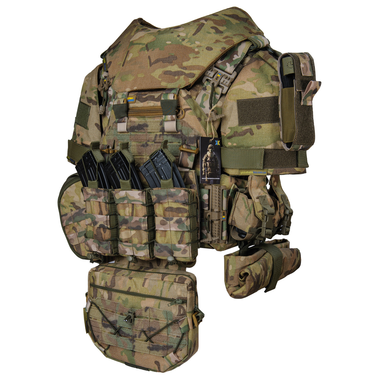 Бронежилет Warmor gen. 3 1 класу Мультикам. Балістичний захист бічних ділянок, паху, плечей та шиї. Без плит., фото 1