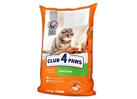Сухий преміум корм для дорослих котів Клуб 4 Лапи Adult Cats Chicken з куркою, на вагу 250 г