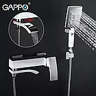 Змішувач для ванни GAPPO G3207-8, білий/хром, фото 4