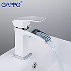 Змішувач для умивальника GAPPO G1007-30, білий/хром, фото 3