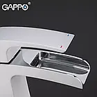 Змішувач для умивальника GAPPO G1007-30, білий/хром, фото 5