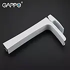 Змішувач для умивальника GAPPO G1007-31, білий/хром, фото 4