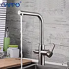 Змішувач для кухні на дві води GAPPO G4399-4, сатин, фото 3