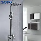 Душова система GAPPO G2407, вилив - перемикач на лійку, хром, фото 3