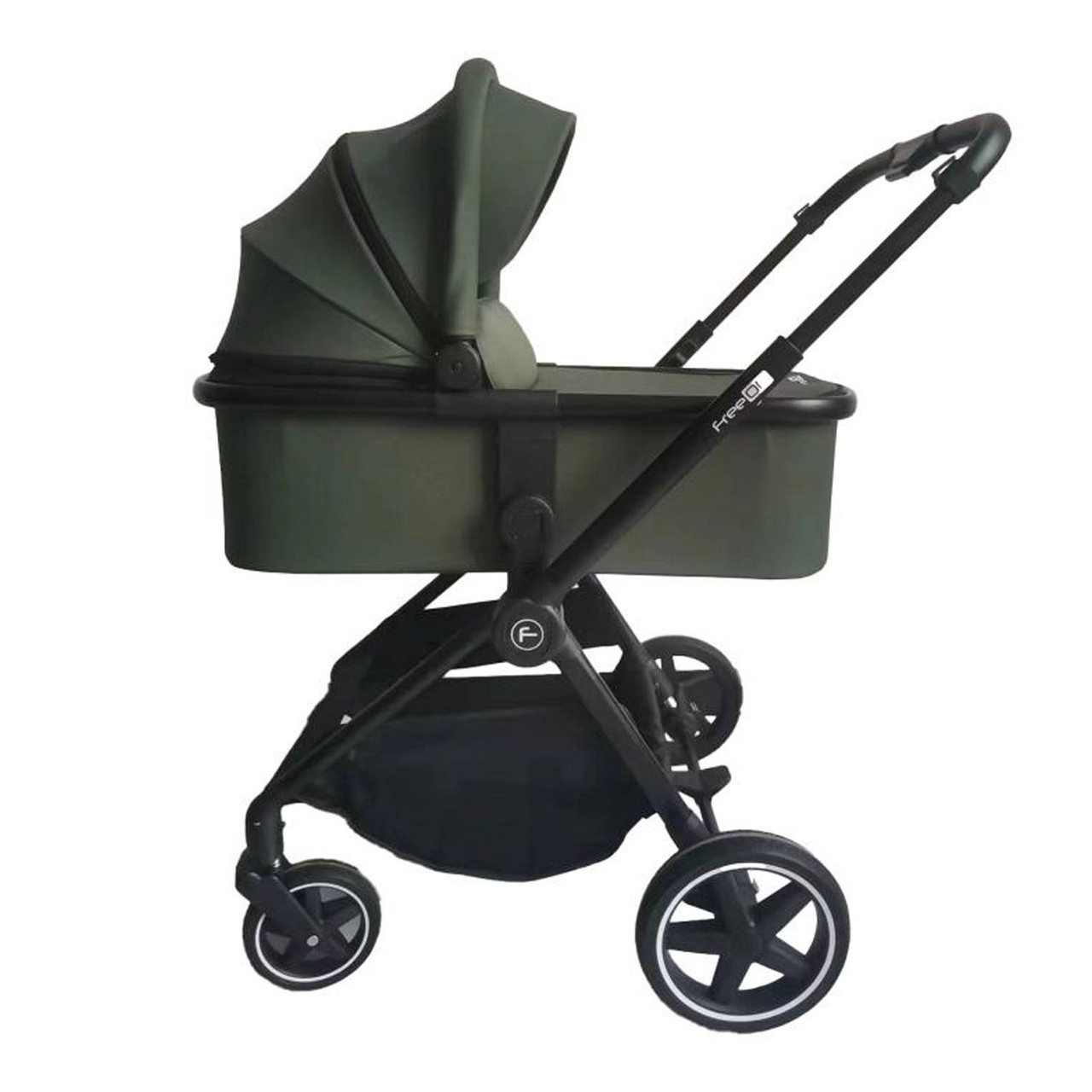 Коляска універсальна 3в1 Zack FreeON (автокрісло 0+, практична сумка, кошик) 81972 Оливкова