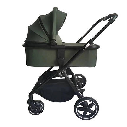 Коляска універсальна 3в1 Zack FreeON (автокрісло 0+, практична сумка, кошик) 81972 Оливкова, фото 1