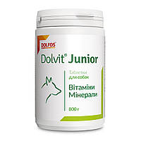 DOLFOS ДОЛФОС DOLVIT JUNIOR ДОЛВИТ ЮНІОР 510 таб вітамінно-мінеральна добавка для цуценят, 800 г