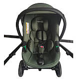 Коляска універсальна 3в1 Zack FreeON (автокрісло 0+, практична сумка, кошик) 81972 Оливкова, фото 3