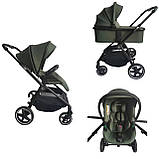 Коляска універсальна 3в1 Zack FreeON (автокрісло 0+, практична сумка, кошик) 81972 Оливкова, фото 5